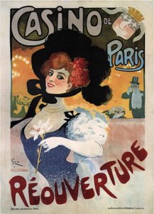 Cartaz publicitário da reabertura do Casino de Paris