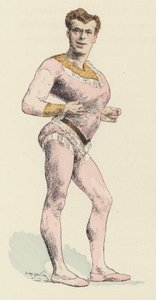Homem forte de circo, com peito pronunciado (cor litho)