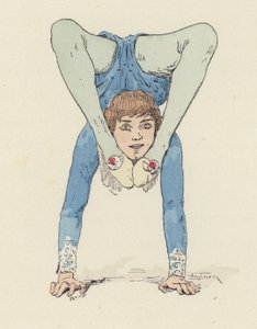 Ginasta Feminina (cor litho) de Jules Arsene (after) Garnier
