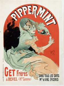 Cartaz publicitário da Pippermint Get Freres - por Jules Cheret de Jules Cheret