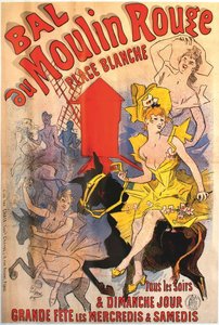 Baile do Moulin Rouge, 1889. de Jules Cheret