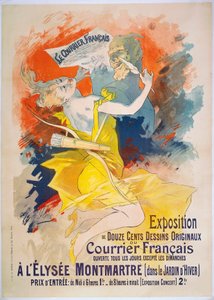 Exposição Le Courrier Francais, c.1895 (cartaz) de Jules Cheret