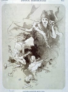 Fantasia parisiense: Bonecos - Cartaz de Cherret de Jules Cheret