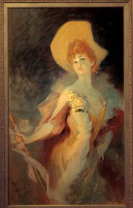 Retrato da comediante Arlette Dorgere Pintura de Jules Cheret (1836-1932) 1904 Nice, Musee Cheret. de Jules Cheret