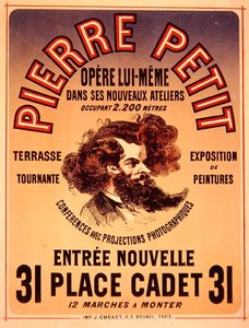 Cartaz publicitário dos Novos Estúdios de Pierre Petit de Jules Cheret