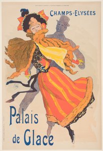 Cartaz, anunciando, a, palácio gelo, champs elysees