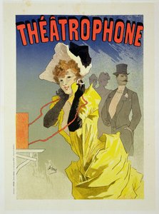 Reprodução de um cartaz publicitário "Theatrophone", 1890 (ver 41410)