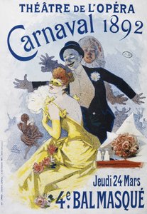Teatro da Ópera: canarval de 1892, máscara da 4ª bola - cartaz de Jules Cheret de Jules Cheret