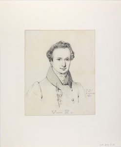 Retrato de Victor Hugo 1802-1885, 1830. de Jules Claude Ziegler