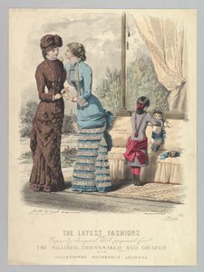 As últimas modas expressamente projetadas e preparadas para a Milliner, Dressmaker e Dr ..., 1880-82. de Jules David
