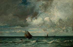 Cascas em fuga antes da tempestade, 187075. de Jules Dupré