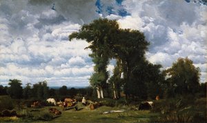 Paisagem com gado em Limousin, 1837.
