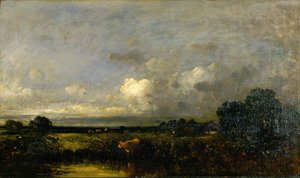 Paisagem com vaca de Jules Dupré