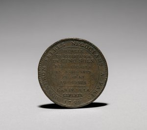 Medalha: Cinco Sóis emitidos por Monneron Brothers, Paris, 1792 reverso. de Jules Dupré