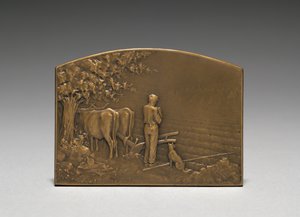 Anverso do medalhão. de Jules Dupré