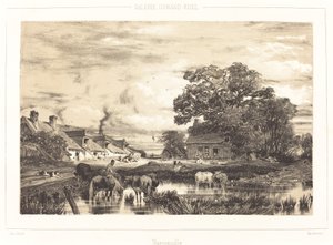 Vista na Normandia de Jules Dupré