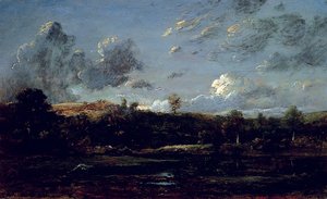 Nas Landes, c.1841 (óleo sobre tela) de Jules Dupré