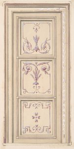 Design para um tecto, segunda metade do século XIX. Criadores: Jules-Edmond-Charles Lachaise, Eugène-Pierre Gourdet. de Jules Edmond Charles Lachaise and Eugène Pierre Gourdet