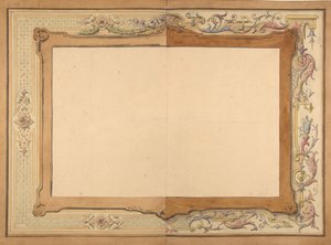 Projeto para um teto, segunda metade do século XIX. Criadores: Jules-Edmond-Charles Lachaise, Eugène-Pierre Gourdet. de Jules Edmond Charles Lachaise and Eugène Pierre Gourdet