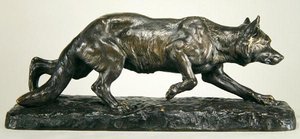 Lobo de Agachamento (bronze) de Jules Edmond Masson