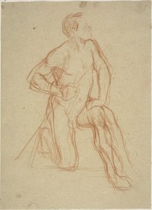 Figura masculina ajoelhada de Jules Elie Delaunay