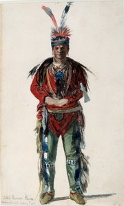 Índio da América: "Footprint of an Indian Chief of the Pawnee Ponca Tribe" Litografia de Jules Emile (Jules-Emile) Saintin (1829-1894) 1858 La Rochelle, Musee du Nouveau Monde