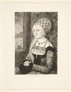 Retrato de uma mulher de Jules Ferdinand Jacquemart