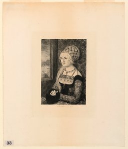 Retrato de uma jovem, de "Etchings of Pictures in the Metropolitan Museum, New York" de Jules Ferdinand Jacquemart