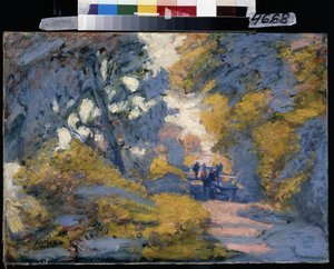 Estrada ensolarada. Pintura de Jules-Leon Flandrin (Jules Leon Flandrin de Jules Flandrin