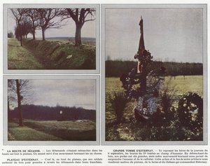 A estrada de Sezanne, túmulo de Esternay grande, platô de Esternay