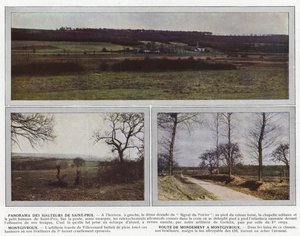 Panorama das alturas de Saint-Prix, Montgivroux, Rota de Mondement em Montgivroux