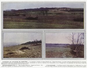 Panorama das alturas de Saint-Prix, entrincheiras de 77, um Villevenard