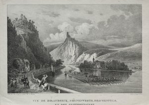 Vista de Rolandseck, Nonnenwerth, Drachenfels e Siebenbirge de Jules Jean Baptiste de Joly