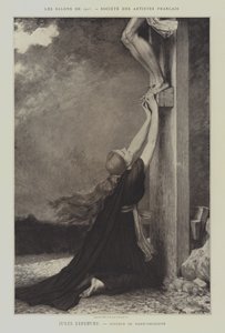 Douleur de Marie-Madeleine (Luto de Maria Madalena) (litografia) de Jules Joseph (after) Lefebvre