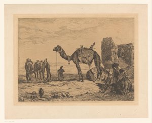 Paisagem com camelos perto das ruínas
Sous les murs de Téhéran (Perse) de Jules Joseph Augustin Laurens (signed by artist)