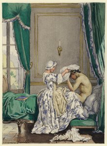 Ilustração para as memórias de Casanova (litografia a cores)