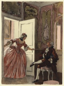 Ilustração para as memórias de Casanova (litografia a cores)