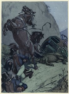 Ilustração para as memórias de Casanova (litografia a cores) de Jules Marie Auguste Leroux