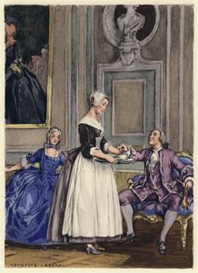 Ilustração para as memórias de Casanova (litografia a cores)