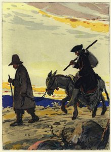 Ilustração para as memórias de Casanova (litografia a cores) de Jules Marie Auguste Leroux