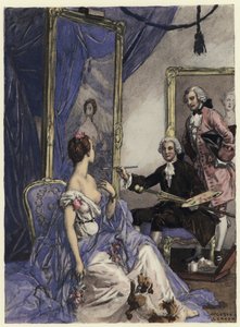 Ilustração para as memórias de Casanova (litografia a cores)