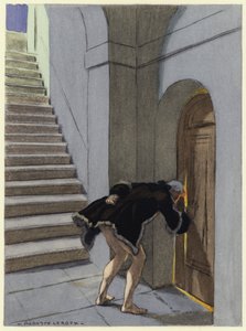 Ilustração para as memórias de Casanova (litografia a cores) de Jules Marie Auguste Leroux