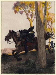 Ilustração para as memórias de Casanova (litografia a cores) de Jules Marie Auguste Leroux