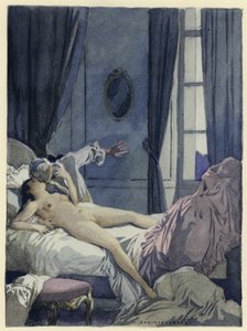 Ilustração para as memórias de Casanova (litografia a cores)