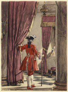 Ilustração para as memórias de Casanova (litografia a cores) de Jules Marie Auguste Leroux