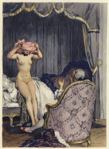 Ilustração para as memórias de Casanova (litografia a cores)