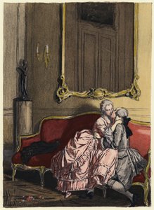 Ilustração para as memórias de Casanova (litografia a cores)