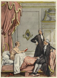 Ilustração para as memórias de Casanova (litografia a cores) de Jules Marie Auguste Leroux