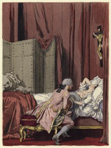 Ilustração para as memórias de Casanova (litografia a cores) de Jules Marie Auguste Leroux