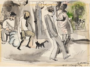 Números e Gato no Parque de Jules Pascin